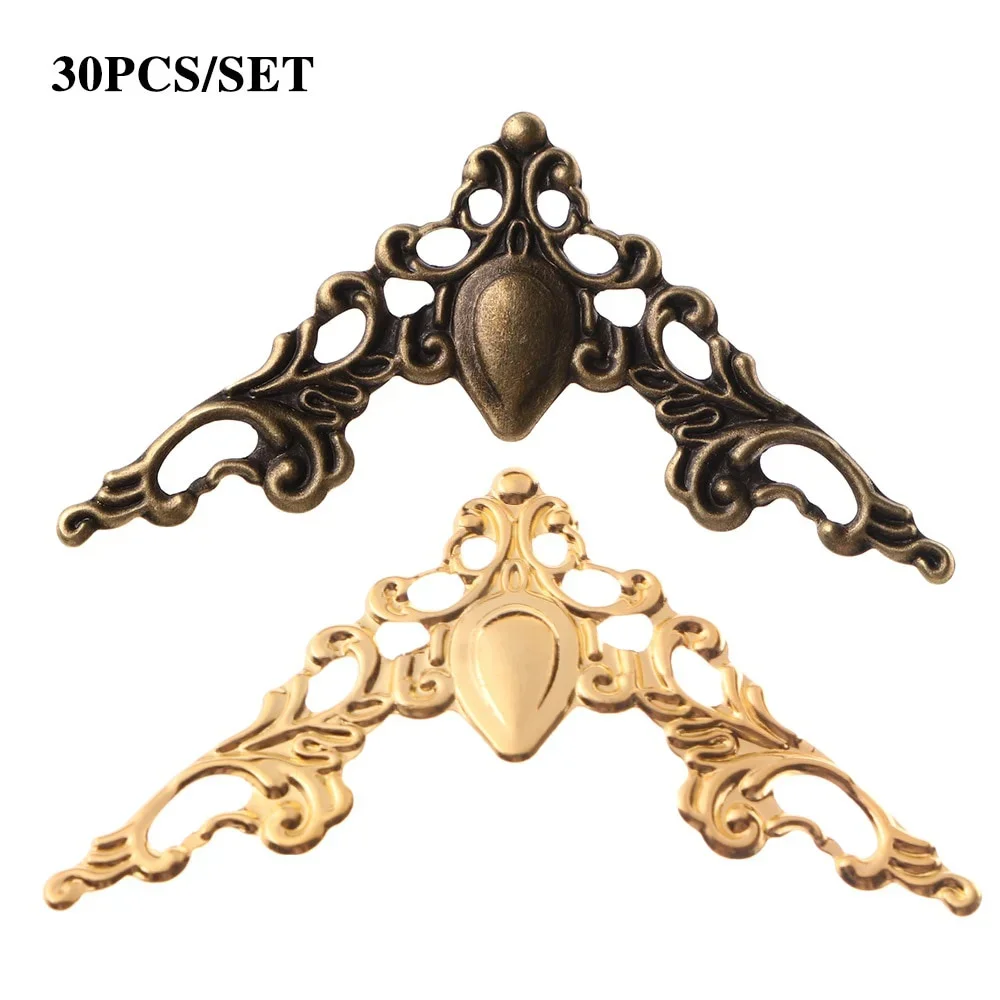 20pcs/40pcs Metal Corner Brackets 40mm for Photo Frame Furniture Protector Decorative stainless steel angle bracket furniture hardware angle bracket angled furniture hardware angle connector furniture corner protector decorative corner cover metal decorative protectors