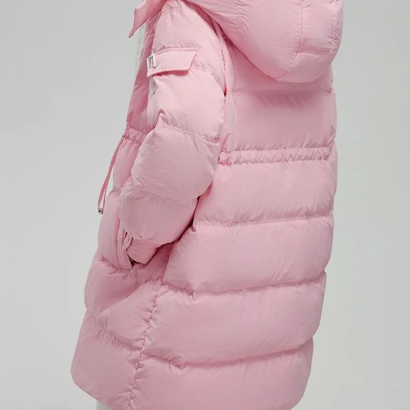 2024 New Women Down Jacket Winter Coat Female Mid Length Version Parkas Loose Thick Warm Outwear Hooded Leisure Time Overcoat