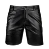 Men's Leather Shorts Elastic Fashion PU Leather Short Pants Dance & Party 1