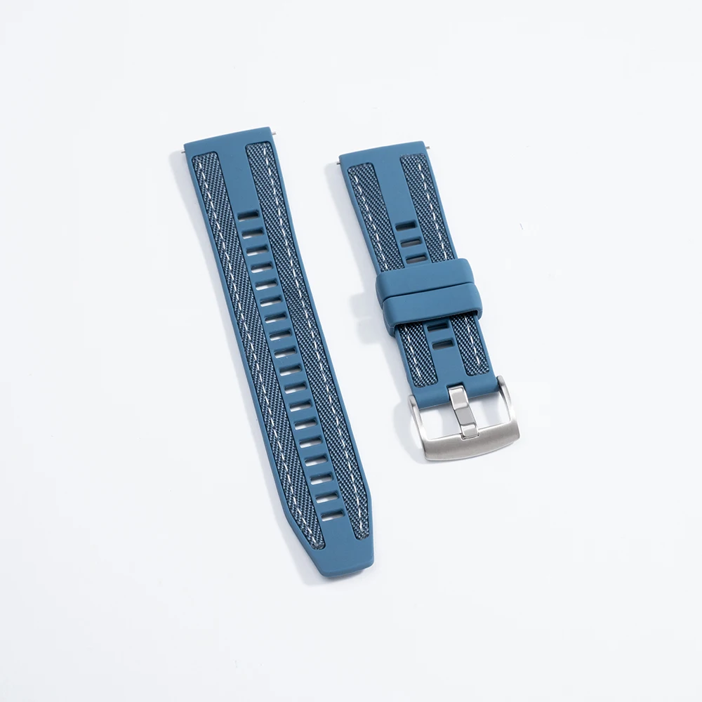 Enhanced Nylon and Silicone Smartwatch Strap, 1:1 Band Bracelet Design