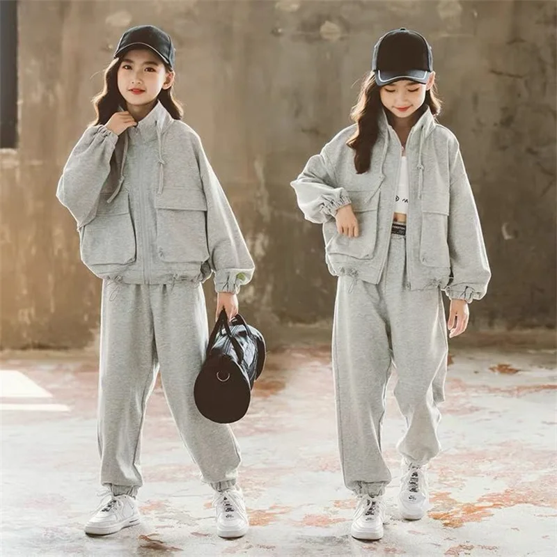 

Teen Girls Clothing Set Boutique Outfits Korean Spring Autumn Children Kids Fashion Girl's Tracksuit for 4 5 6 810 12 14 Years
