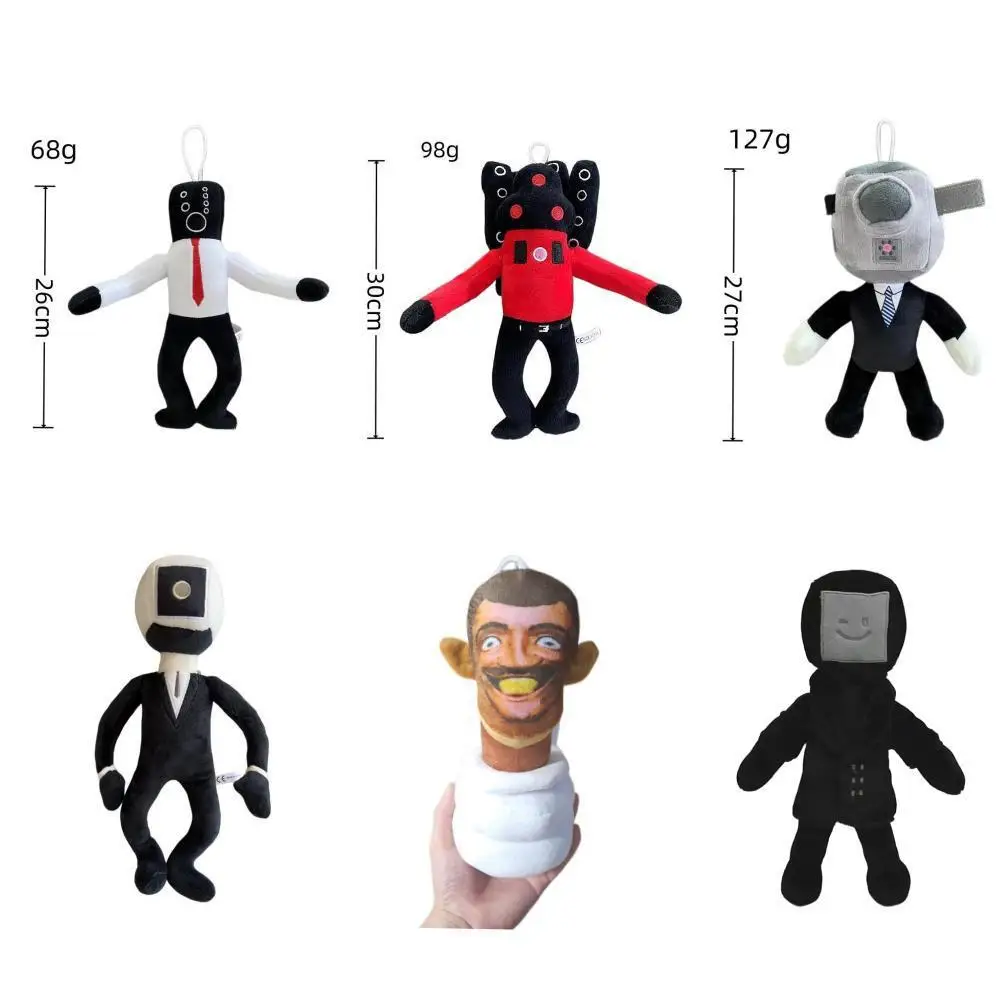 44pcs Plush Toys Cameraman TV Man  Plushies Stuffed Toy Novel Skibidi Speaker Skibidi Toilet Plush Stuffed Children Soft Toy 3