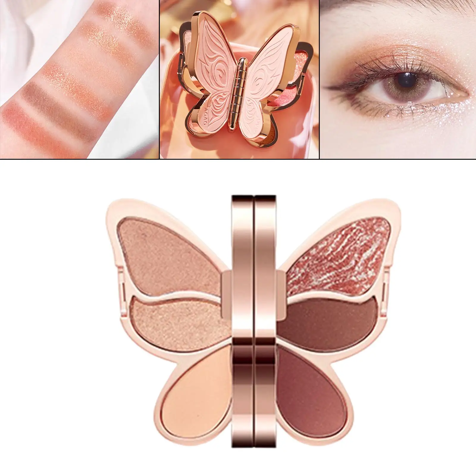 6 Color Butterfly Eyeshadow Palette Shimmer Matte for Mother Wife