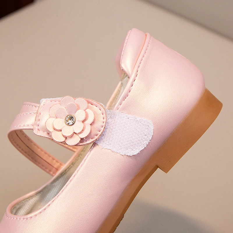 Girls' White Princess Dance Performance Kid's Summer Pink Dance Shoe Baby Single Shoe Student Babay Goden Version Flats
