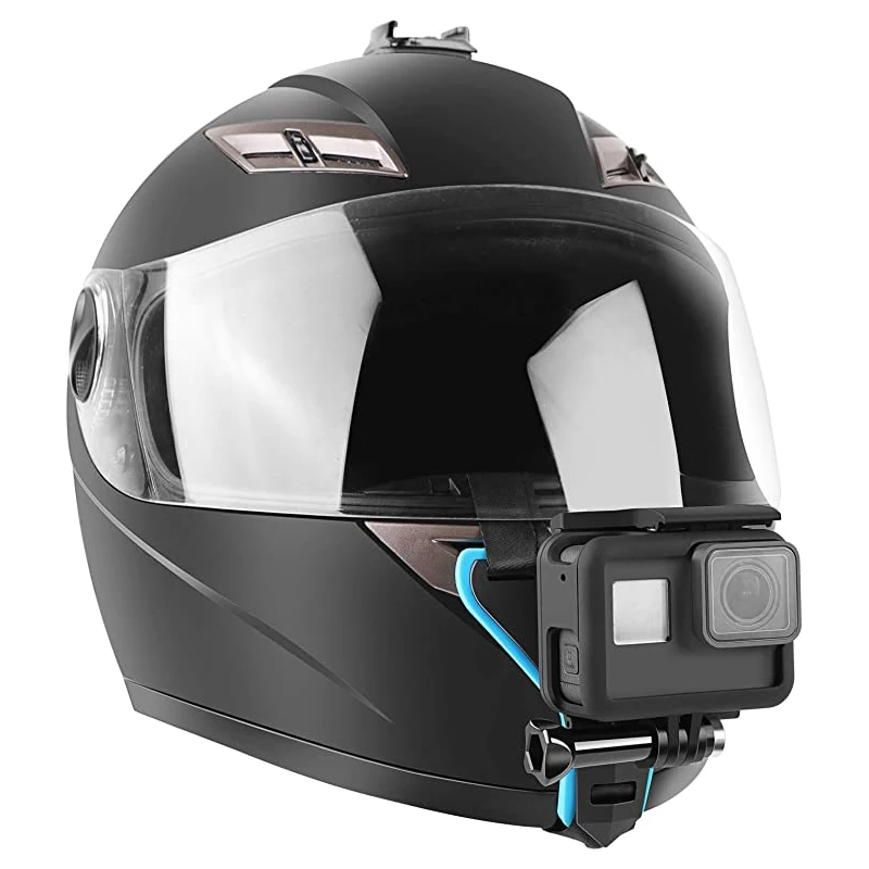 Motorcycle Helmet Chin Strap Mount For GoPro Hero 13 12 11 10 9 8 Insta360 X5 X4 SJCAM AKASO DJI Osmo Action Camera Accessories