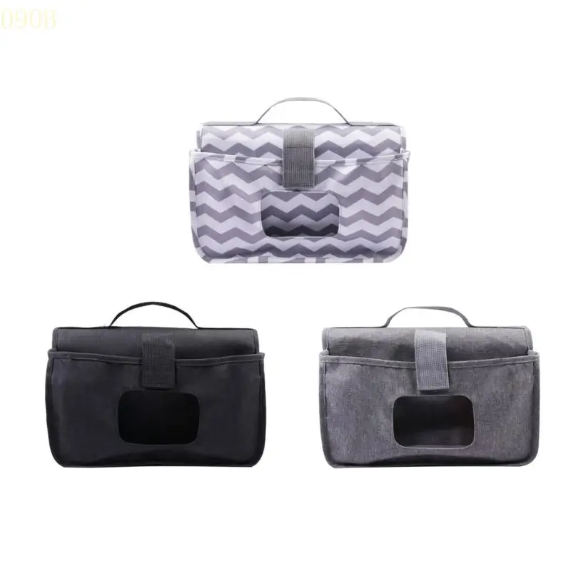 090B Lightweight Stroller Wet Wipes Holder Handy Storage Bag Newborn Nappy Changing Mat Bottle Holder Practical Storage Bag