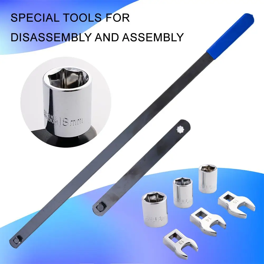 

8Pcs Idler Pulley Adjustment Wrench Belt Tension Tensioning Adjuster Lever Tool Extension Wrench Workshop Tool