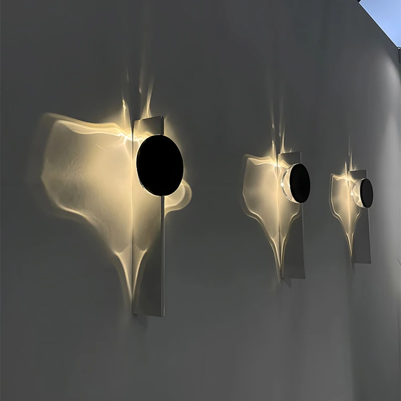 โคมไฟติดผนัง LED สไตล์มินิมอล ดีไซน์สร้างสรรค์ รูปแบบคลื่น สำหรับห้องนอน ข้างเตียง ทางเดิน ระเบียง สร้างบรรยากาศ 1