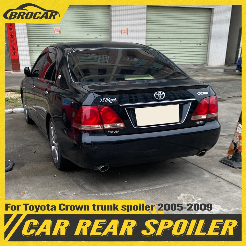 

Спойлер для багажника Toyota Crown 2005-2009, высококачественный спойлер из АБС-пластика Неокрашенный 12th Crown, спойлер для крыльев багажника