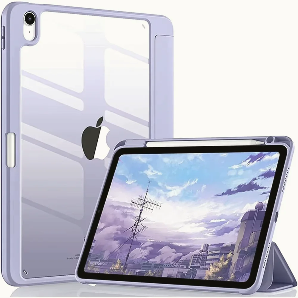 Sleek Fashion Tablet Case with Pencil Slot and Tri-fold Stand