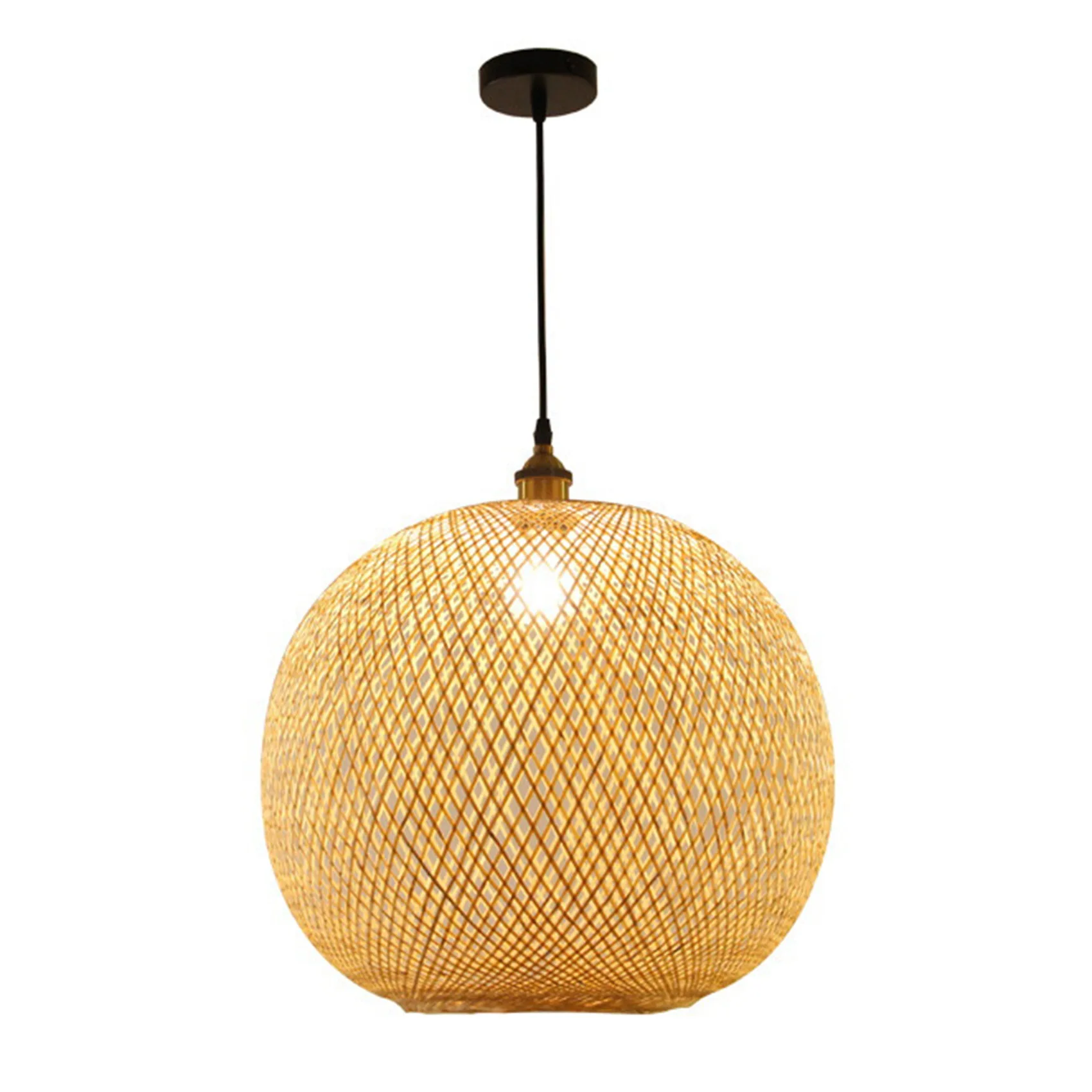 

Woven Bamboo Pendant Light Creative Chandelier Rattan for Living Room Bar Retro Woven Pendant Light