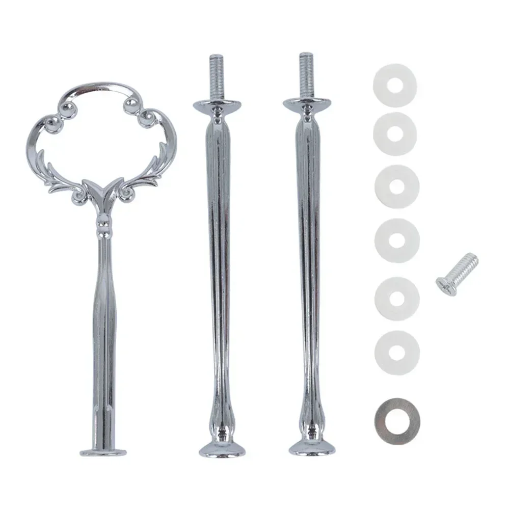 2/3 Tier Cake Plate Stand Handle Cake Stand Hardware Holder For Wedding Party Making Resin Cupcake Dessert Platter Serving