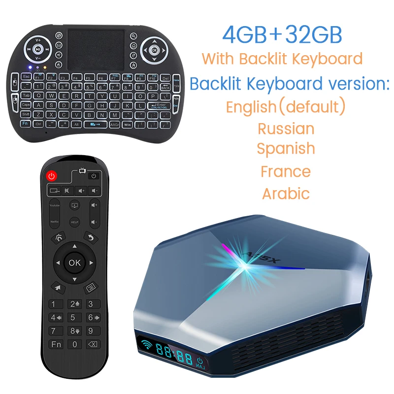 cable box for tv Android11 Amlogic S905X4 TV BOX A95X F4 RGB Light TV Box Dual Wifi 8K 4K 3D Youtube Media Player Set top box indoor aerial TV Receivers