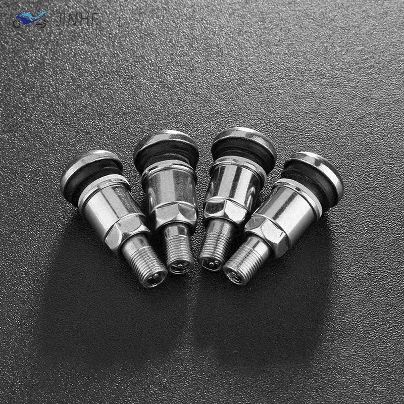 

4Pcs Bolt-in Stainless Car Motorcycle Wheel Tyre Tire Valve Stems with Dust Caps