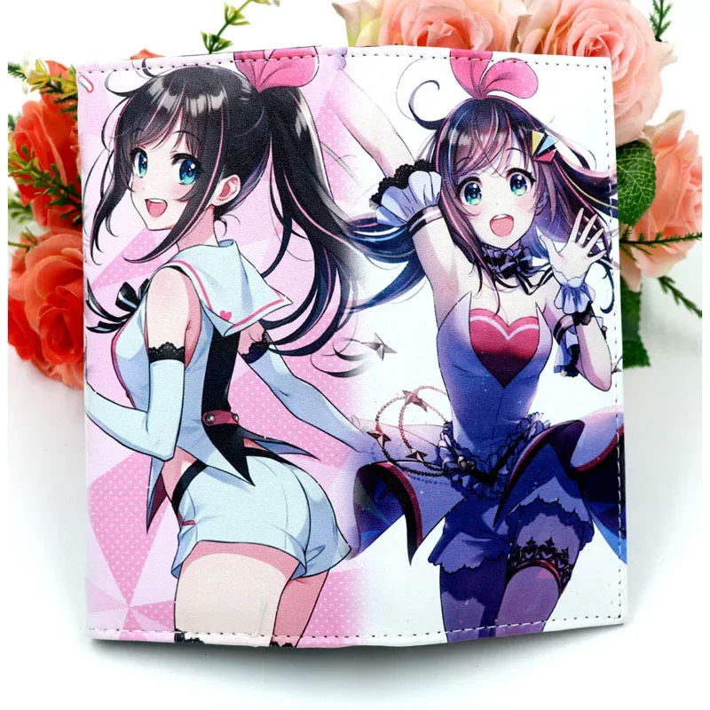 

Женский кошелек Kizuna AI с отделением для карт и мультипликационным рисунком