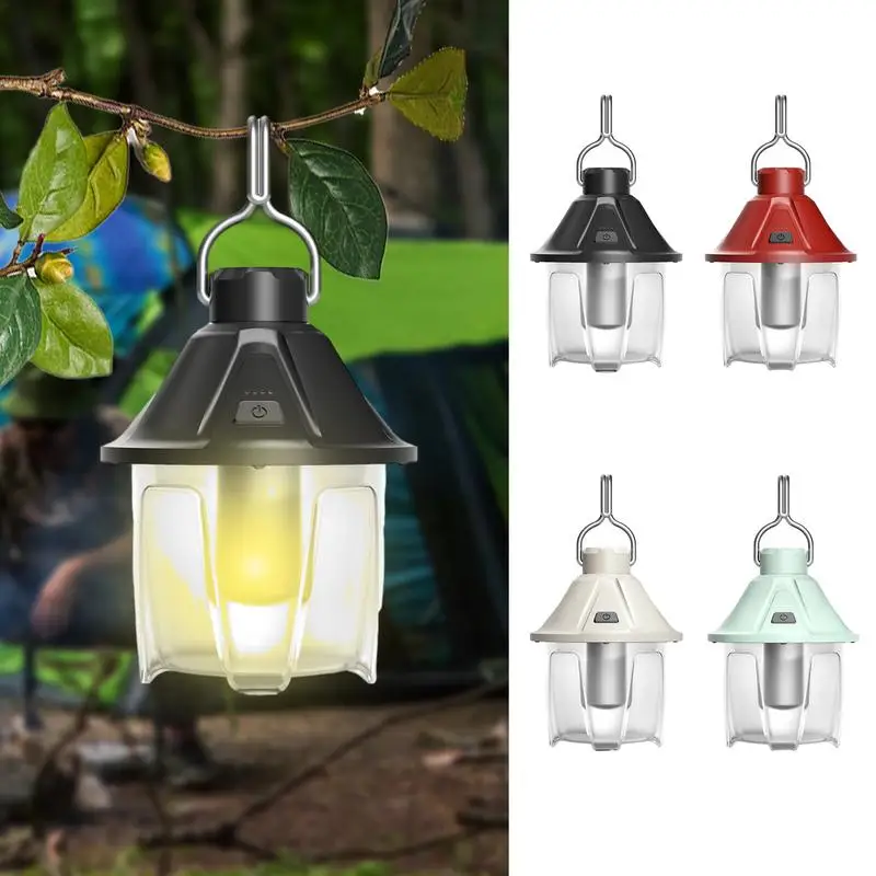 

Camping Retro Portable Camping Lantern Rechargeable Light Hanging Lamp Outdoor Light 5 Modes Dimmable Emergency Light With USB