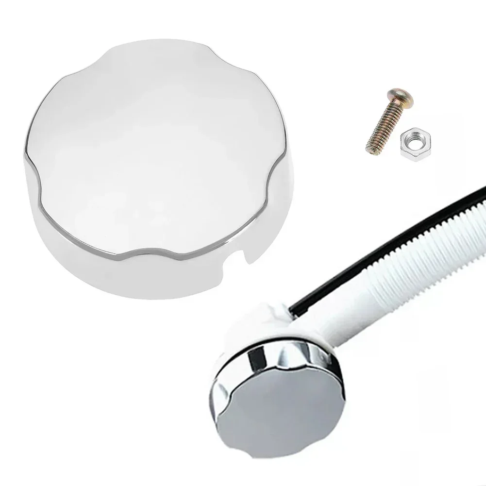 Bouton Chromé Rotatif Pour Baignoire - 75 Mm, Plastique, Facile à Installer, Empêche Les Débordements - 10