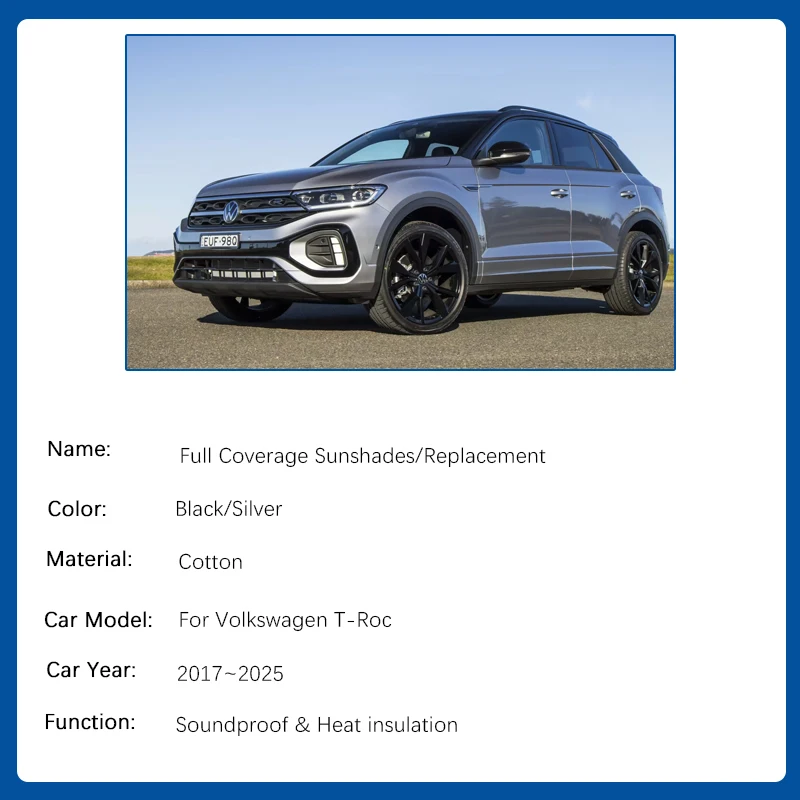 2025 für Volkswagen für VW T-Roc Turbo-Motor SUV mit Ledersitzen ACC Tempomat Fr