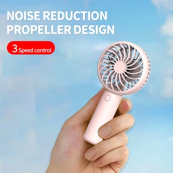 1200mAh Mini Portable FansHandheld USB Rechargeable Quiet Handheld FanAir cooler Outdoor Travel Hand Fans ventilation Fan 4