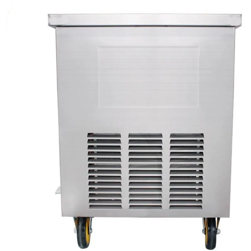 Round Pan Ice Cream Machine Double Barrel Commercial Stainless Steel Yogurt Rolls Maker 3