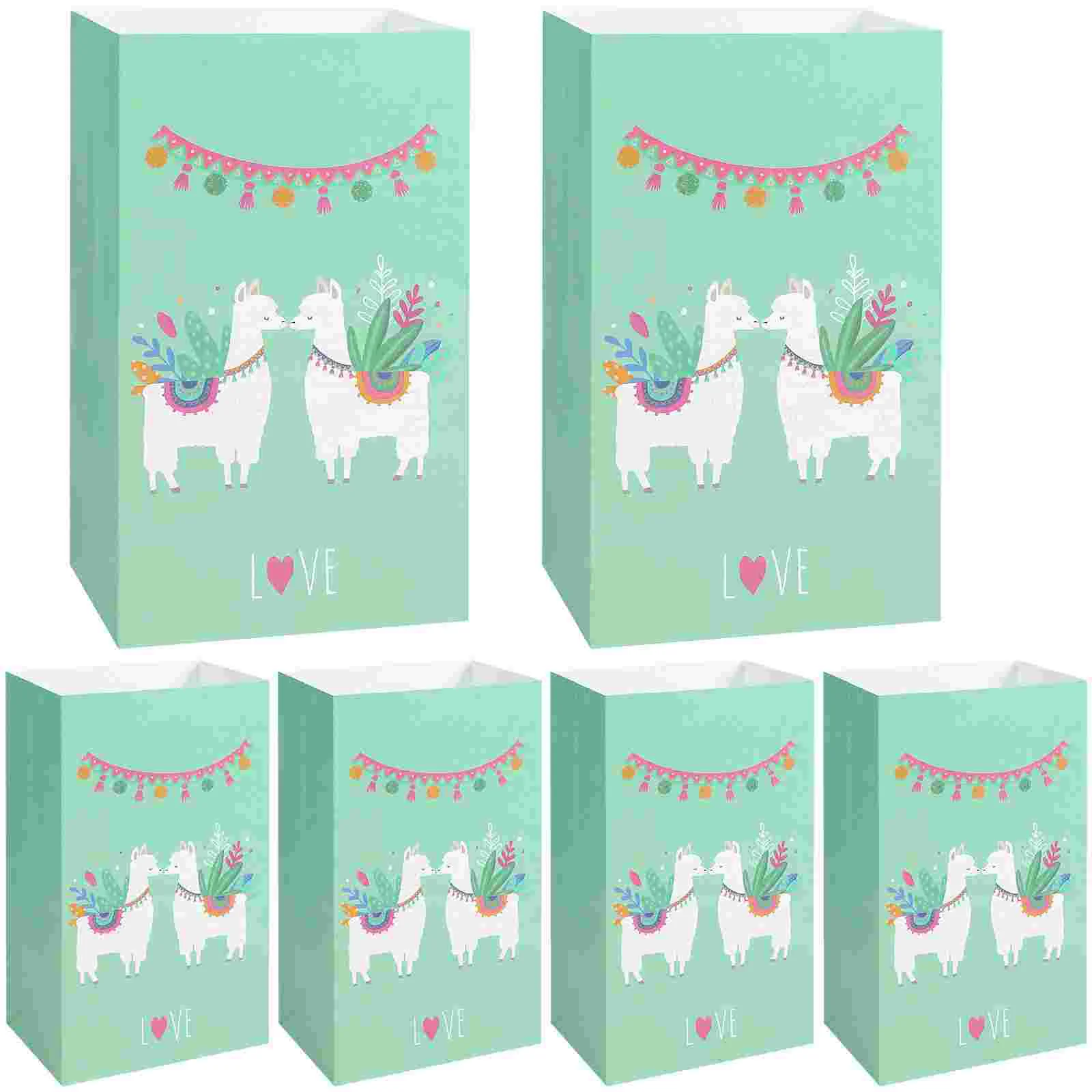 

12 Pcs Cartoon Paper Bags Small Gift for Party Favor Adult Candy Kraft with Handle