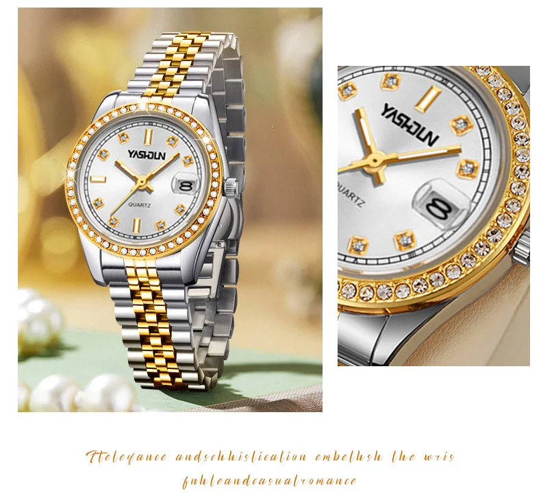 Fashion Temperament Women's Watch Automatic Mechanical Quartz Watch Waterproof Luminous Steel Strip Women's Watch_voghion.com