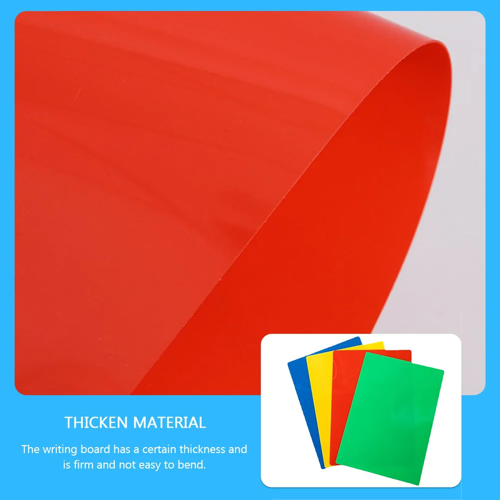 10Pcs 전문적인 두꺼운 플라스틱 쓰기 패드 부드러운 표면 구부릴 수 없는 둥근 모서리 사무실 학교 비즈니스 회의 시험