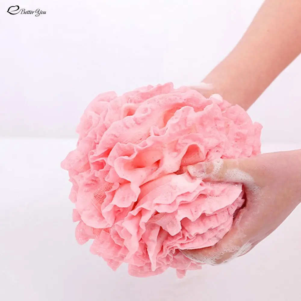 Large Size Bath Shower Loofah Sponge Pouf Body Wash Scrubber  Rubbing Towel Foaming Wash Shower Bath Ball Mesh Sponge images - 6