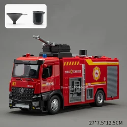 1:18 Electric Diecast Sanitation Vehicle Toy with Lights & Sound - Educational Garbage Truck Toy (Water Tanker)