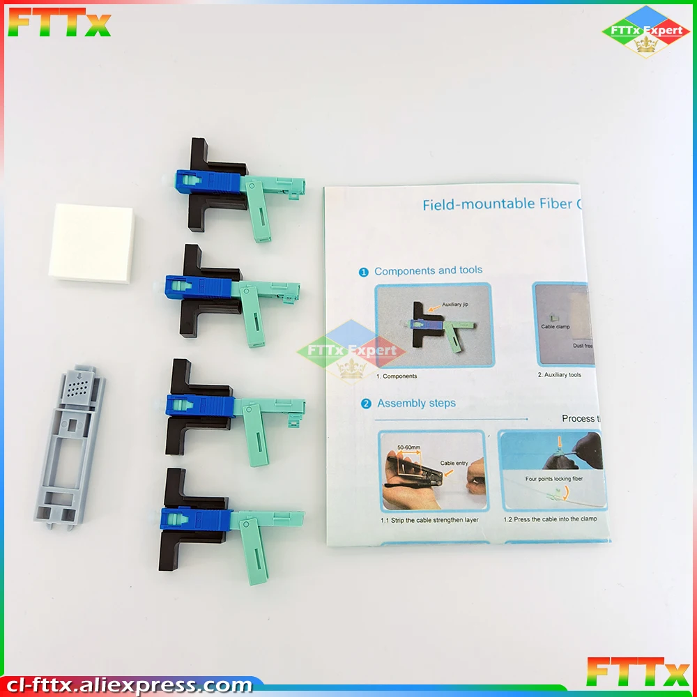 High Quality 53MM SC APC SM Single-Mode Optical Connector FTTH Tool Cold Connector SC UPC Fiber Optic Fast Connnector