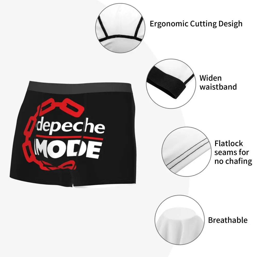 Custom Electronic Rock Depeche Cool Mode Boxers Shorts Men Briefs Underwear Cool Underpants