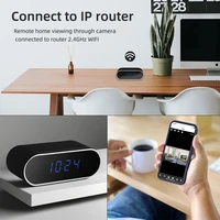 Wireless mini clock camera supports WiFi night vision IP HD 4K camera, used for home and office monitoring, nanny network cam 2