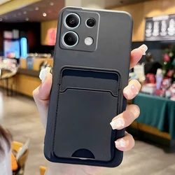 Matte Silicone Bumper Cover with Stylus Card Slot Wallet Holder - Moto edge X40 pro (Black)