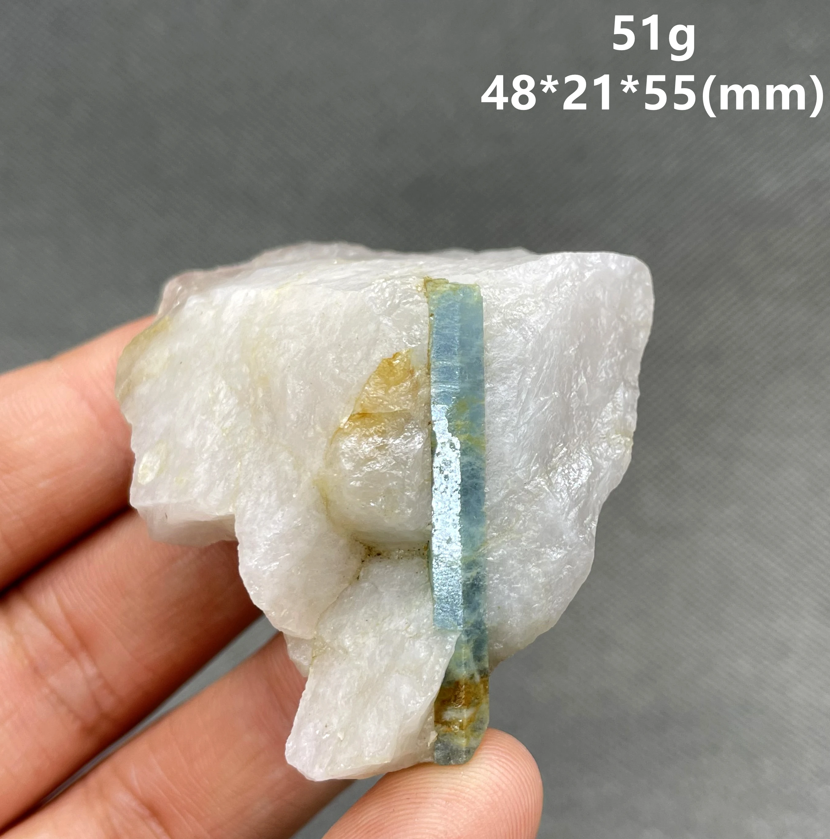 Natural Brazil Aquamarine gem Mineral specimen + healing quartz crystals and stones rock gemstone 2