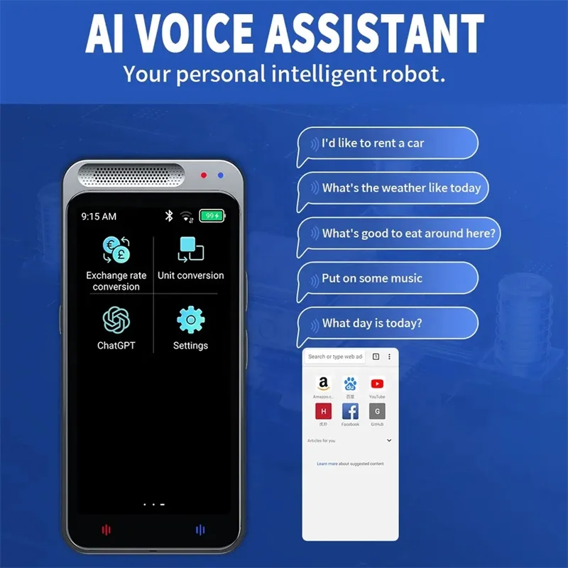 Voice Translator Language Translator Portable Audio Translator Z6 Smart Voice Translation Support 138 Language Offline In Real Time Photo Translate Machine