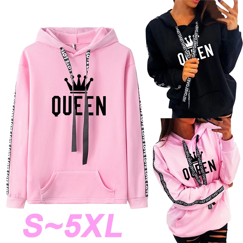 

2023 New Fashion Women's Pullover Hoodie Letter Printed Long Sleeve Sweatshirt Plus Size Hooded Sweatshirt