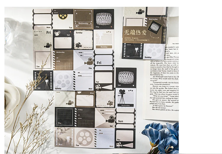 4 Blatt Retro Ins Art Journal Dekoratives Ameisenlinienmaterial Papier Kreatives Handbuch Collage DIY Scrapbook Ästhetisches Bastelpapier – Detail 9