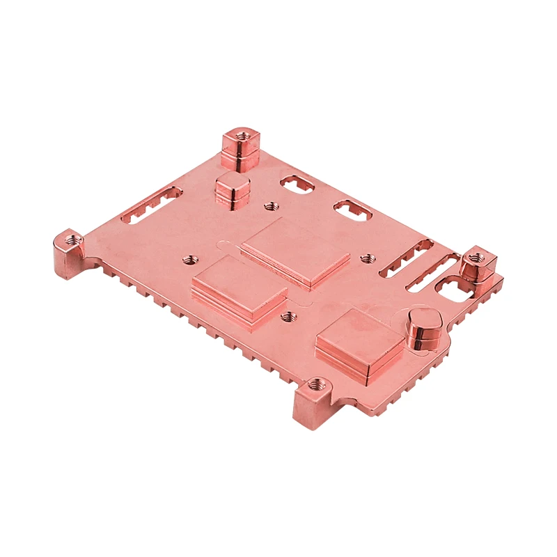 Raspberry Pi 5 Pure Copper Heatsink Metal Cooling Case Optional Fan Passive Acti