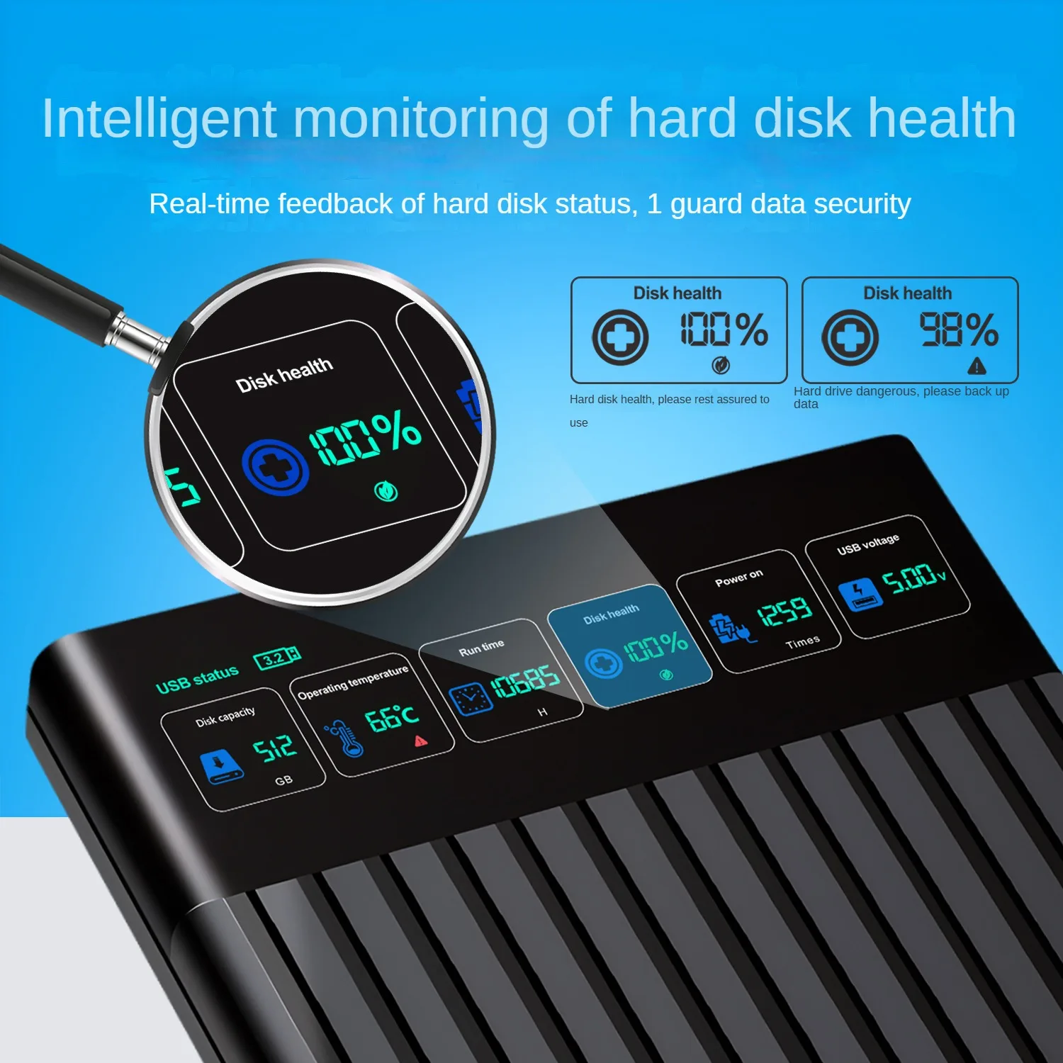 HDD Case SATA USB3.1 6Gbps Hard Disk Enclosure