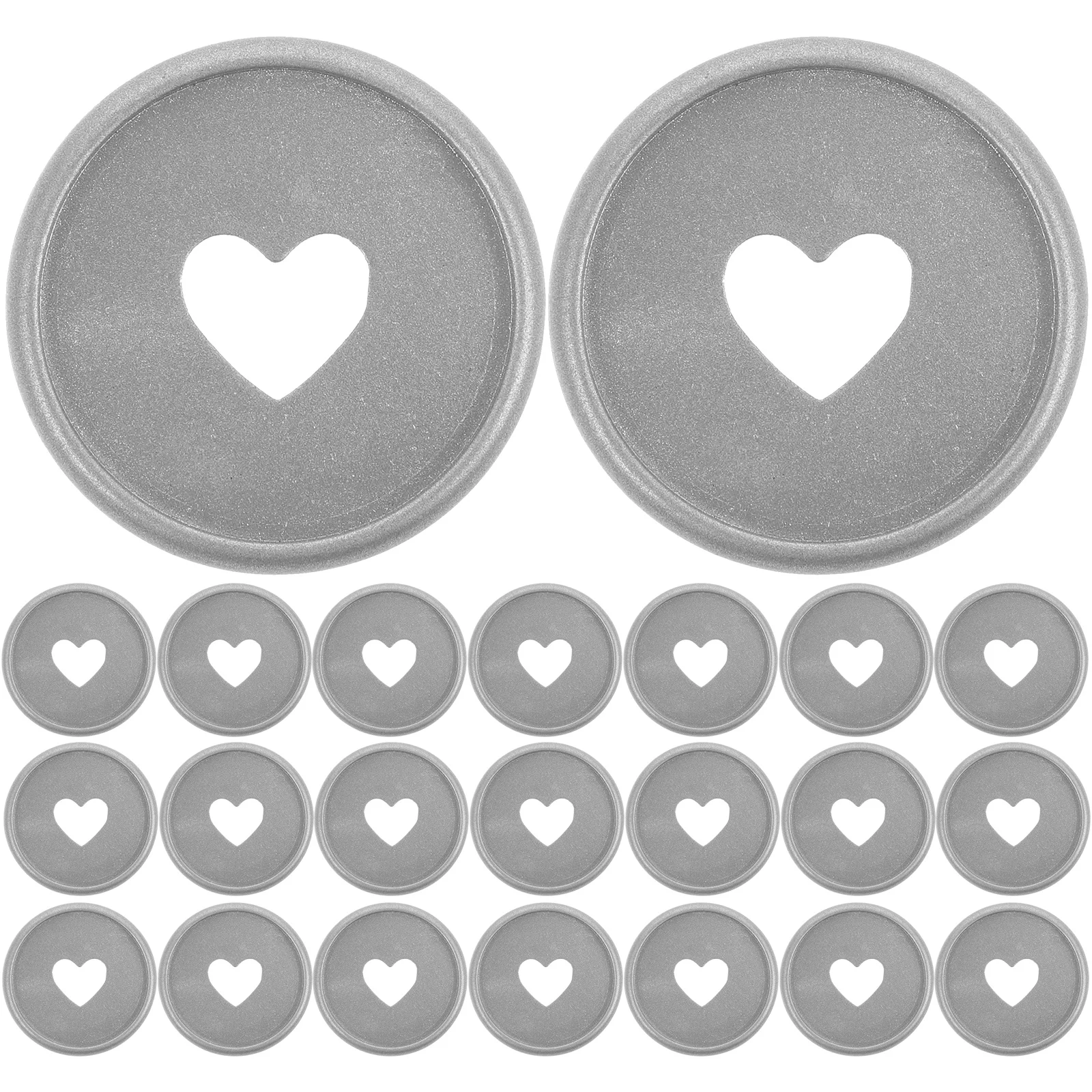 

24 Pcs Heart Binding Buckle Binder Discs Clips Small Planner Tools Book Love Diary Abs Notebook