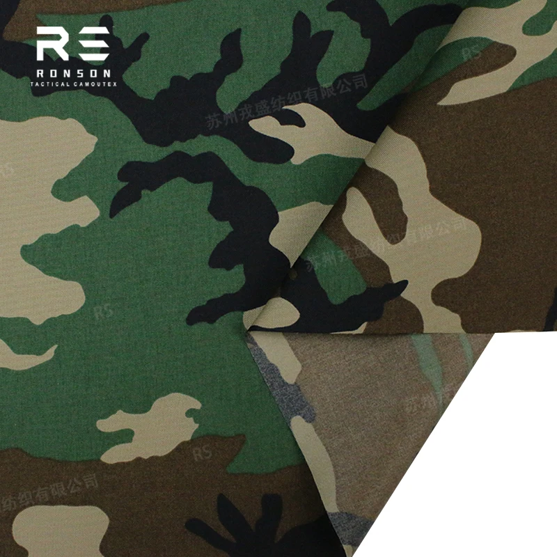 hot sale 500D nylon oxford M81 Woodland camo camouflage tactical fabric use for bag vest in stock