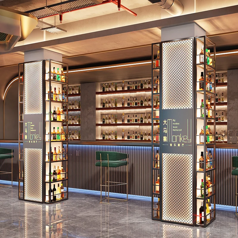 Wine Cabinet Glass Bar Luxury Living Room Exhibition Wall Display Modern Storage Garden Furniture Sets Corner Home Outdoor Rack