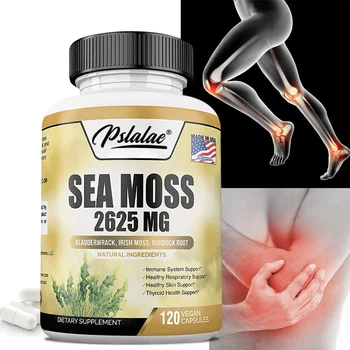 Sea Moss 2625 Mg - Supports Skin and Joint Health, Intestinal Cleansing & Thyroid Function, Improves Immunity 1