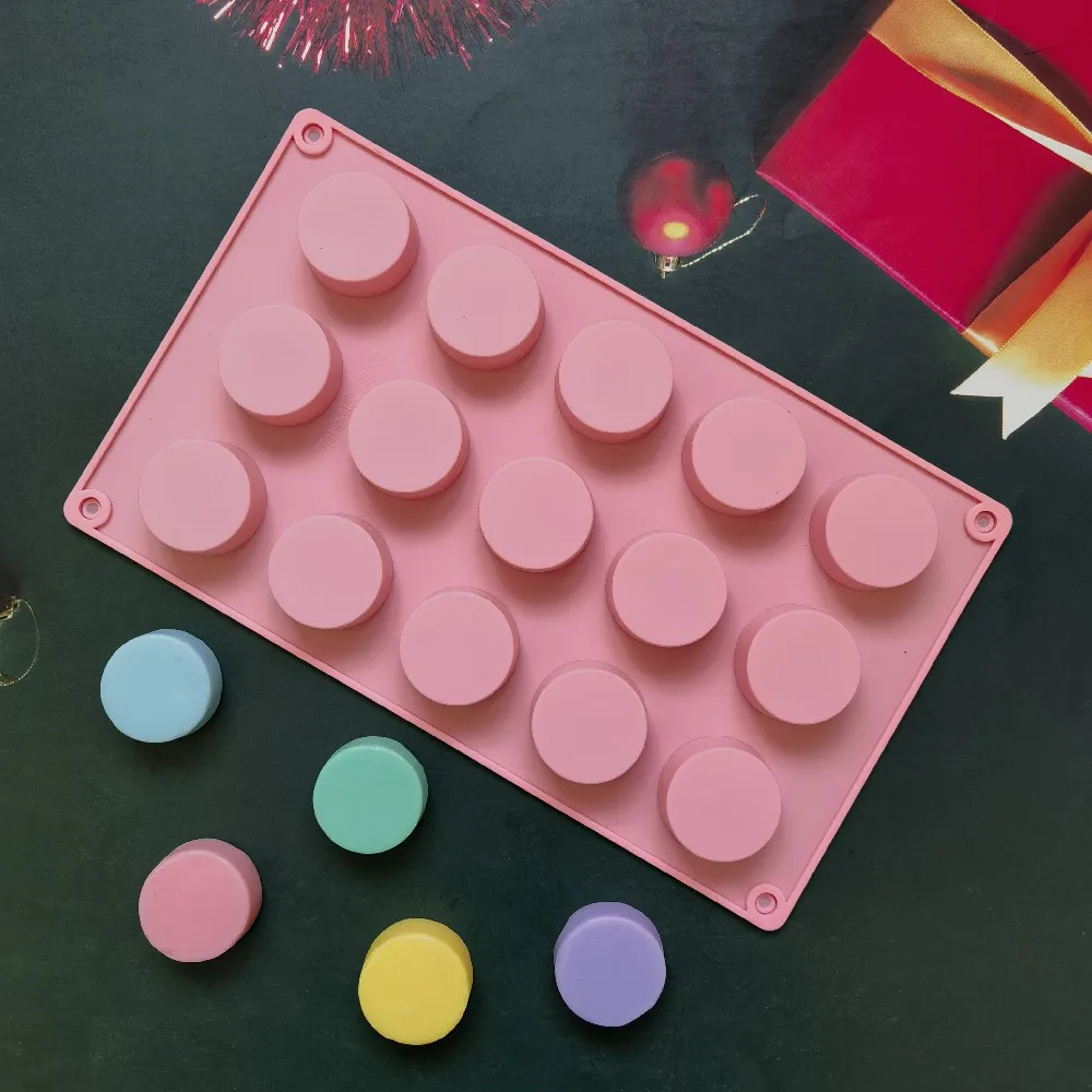 

15 Cavity Cylindrical Silicone Cake Baking Mold for Mousse Chocolate Sandwich Cheese Dessert Ice-cream Pudding Decorating Tools