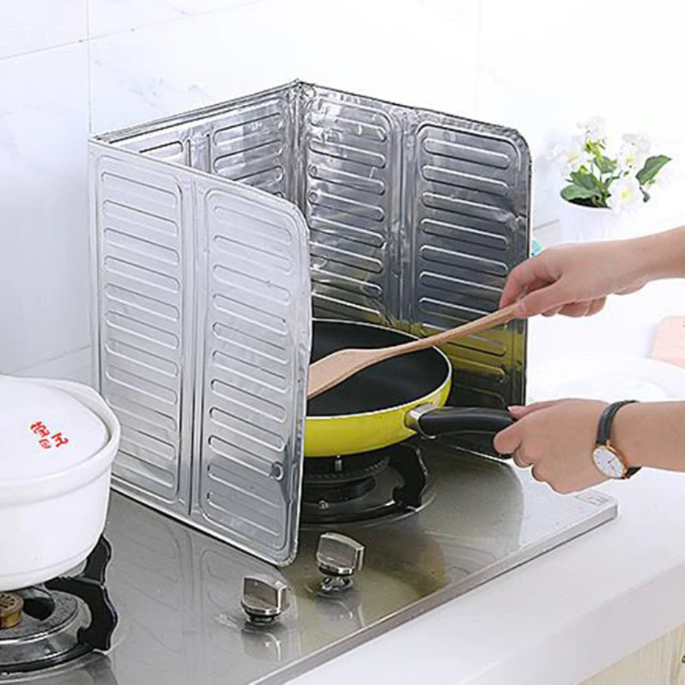 Foldable Versatile Modern Design Oil Splash Guard Baffle Plate Kitchen Accessories Easy To Clean Splatter Screens Convenience