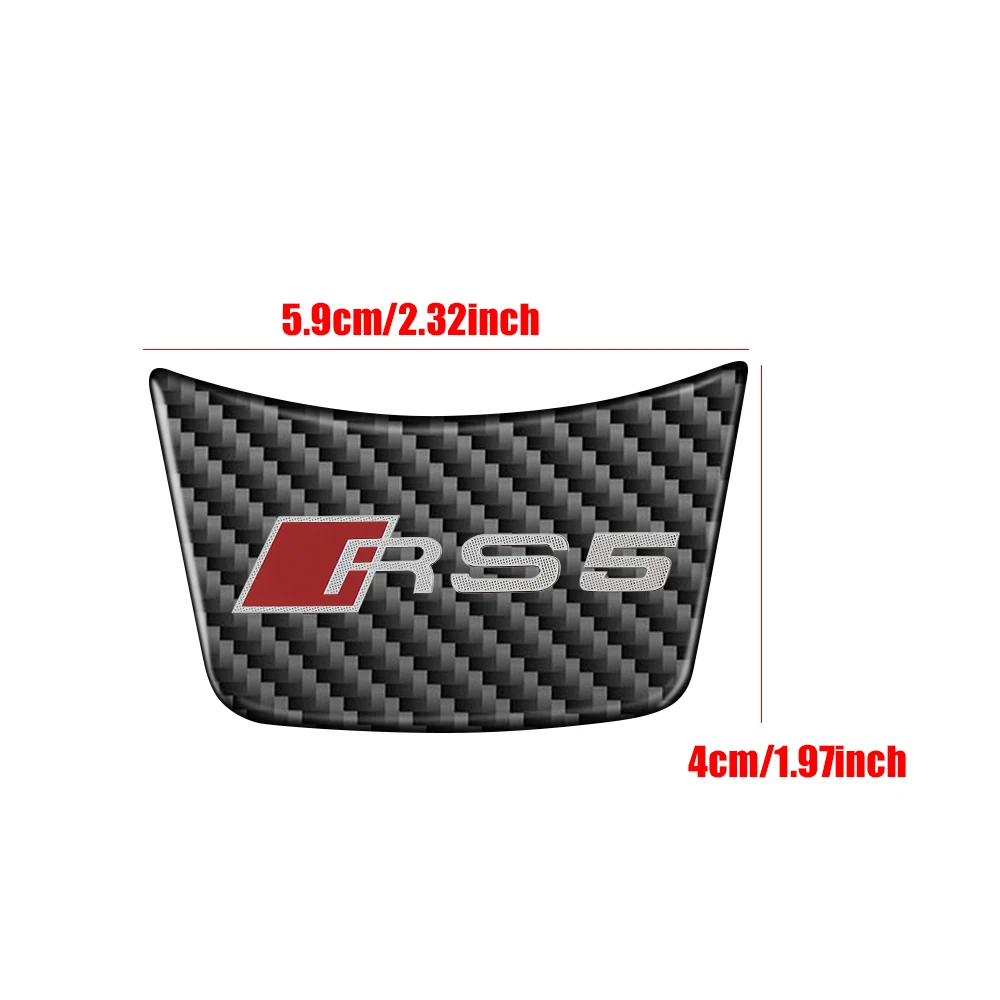 Premium Aluminium Alloy Steering Wheel Sticker Emblem Valve Cap with SLine RS Logo