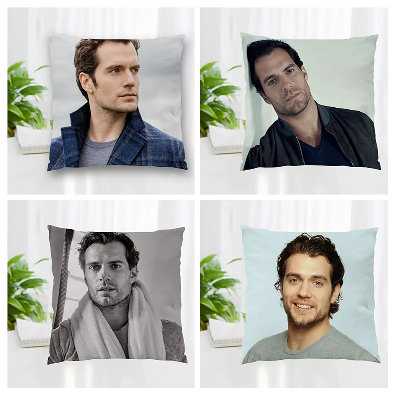 Hot Sale Custom Decorative Pillowcase Henry Cavill Square Zippered Pillow Cover Best Nice Gift 20X20cm 35X35cm 40x40cm