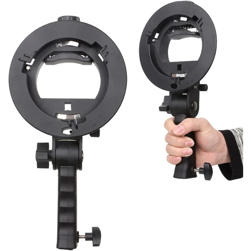 

Handheld Flash Bracket, S-shaped Bowns Mount Speedlight Holder, Photography Umbrella Stand for Youngnuo/Godox/Honecomb/Softbox