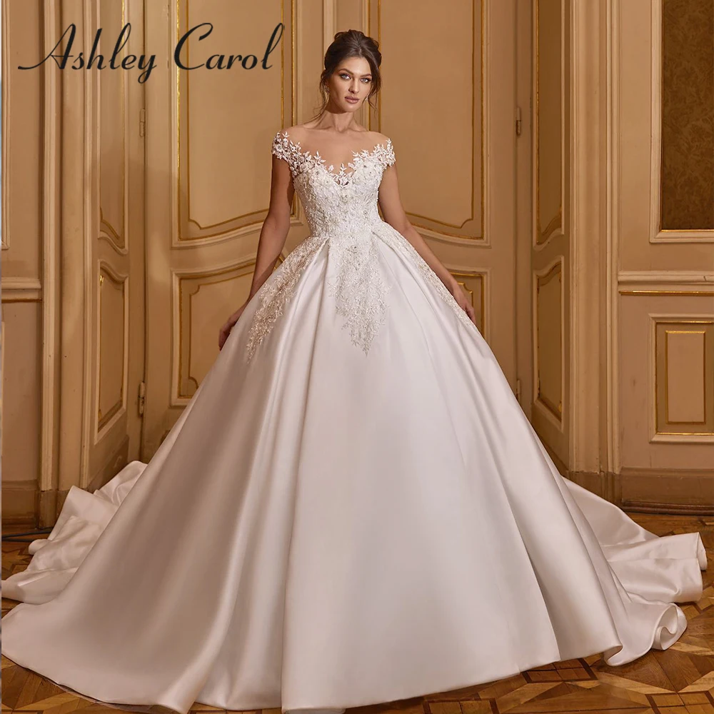 knee length dresses for ladies Visible Boning Sweetheart Corset Lace A-Line Wedding Dress Light Ivory main image 0