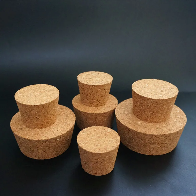 Lab Bottle Stopper 2Pcs/Lot Lab Big Size Wood Cork Cap Thermos Bottle Stopper Essential Oil Pudding Glass Bottle Lid
